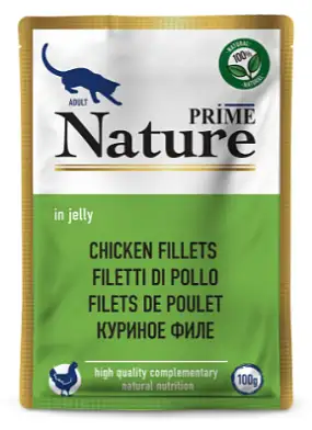 Prime Nature Cat влажный корм для кошек Куриное филе в желе (пауч)