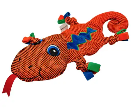 Купить mr.kranch игрушка для собак Ящерка плюшевая с пищалкой, оранжевая