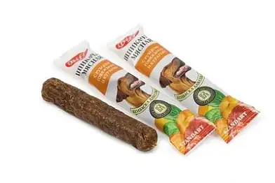 TiTBiT лакомство для собак шпикачка с рубцом говяжьим и курагой