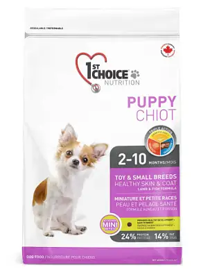 1st Choice Puppy Toy & Small Breeds сухой корм для щенков декоративных и мелких пород с ягненком, рыбой и рисом