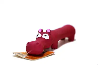 Homepet игрушка для собак долговязый бегемот с пищалкой латекс